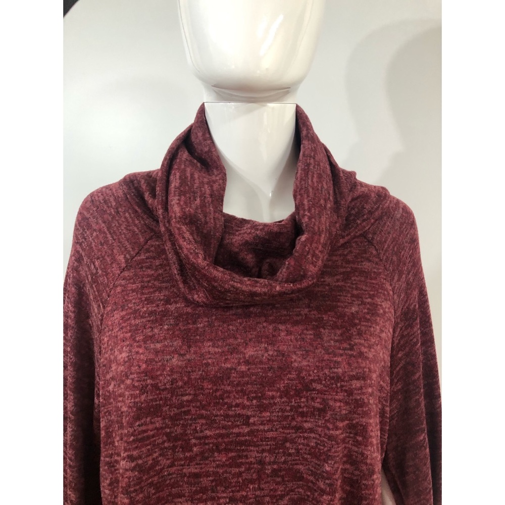 Red wine sweater dress cape sweater poncho dress - Picture 10 of 11